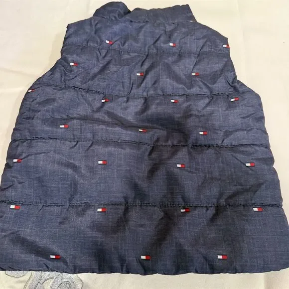 Tommy Hilfiger Infant Puffer Vest Blue 6-9 Months Unisex Baby Casual - Picture 3 of 5